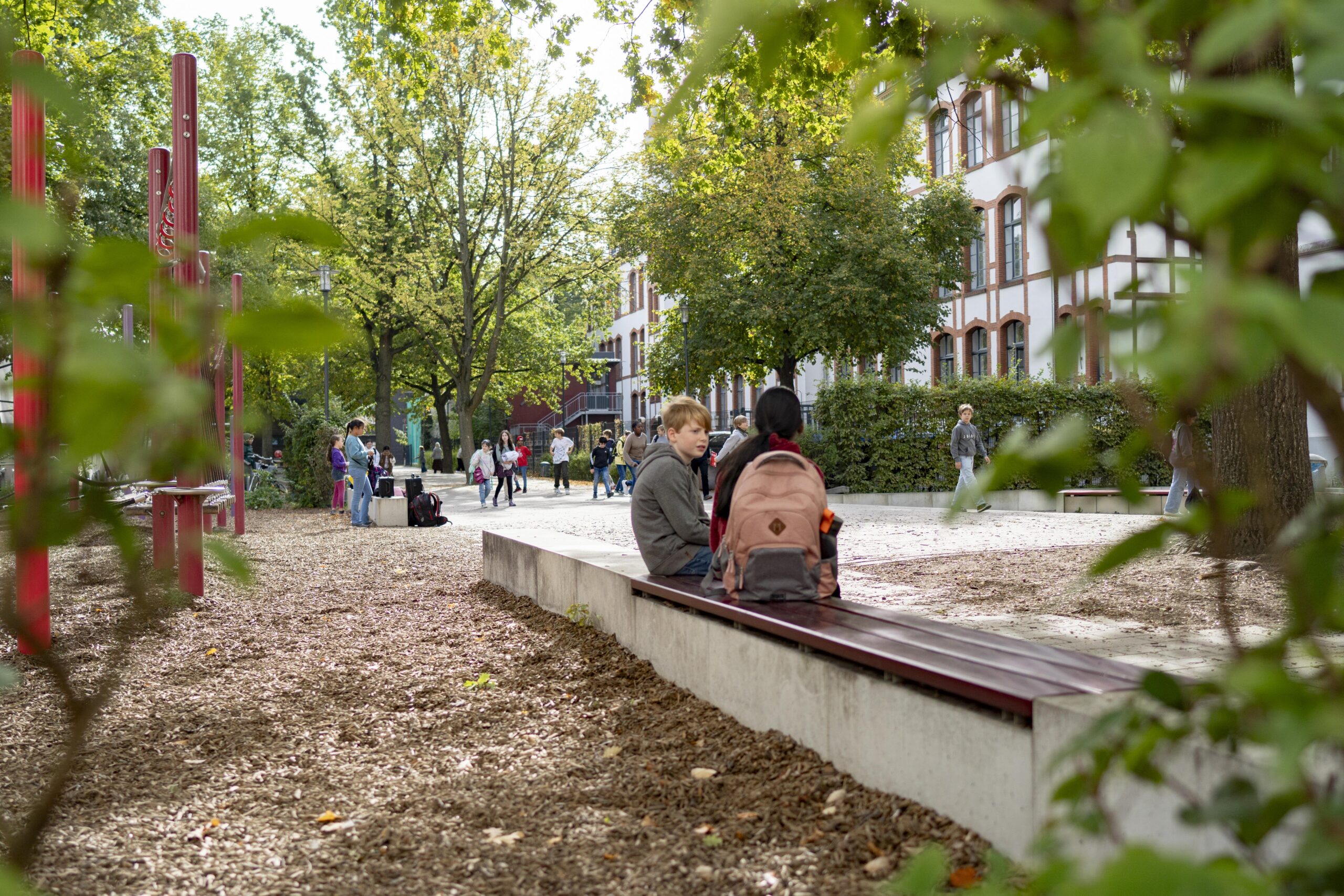 Der Schulhof der Lutherschule